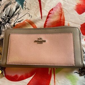 Coach Pink and Gray Wallet